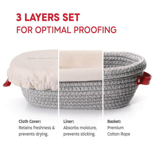 Oval Cotton Rope Proofing Baskets