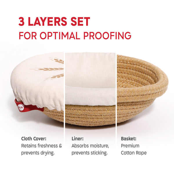 Oval & Round Cotton Rope Proofing Baskets