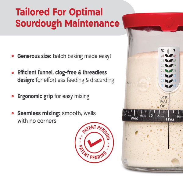 KneadAce® PRO  34 Oz Sourdough Starter Jar