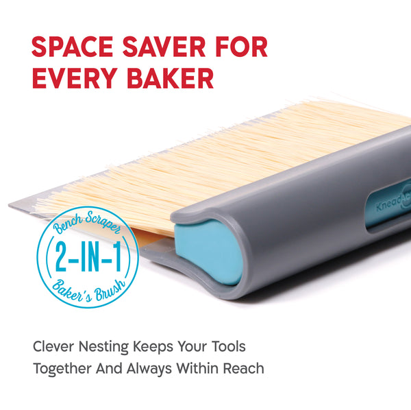 KneadAce Bench Scraper and Baker's Brush