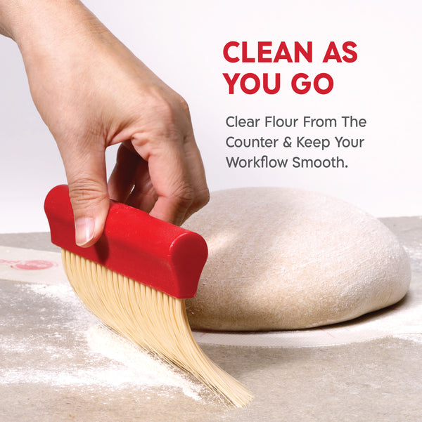 KneadAce Bench Scraper and Baker's Brush