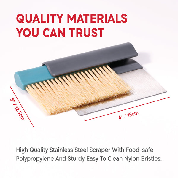 KneadAce Bench Scraper and Baker's Brush