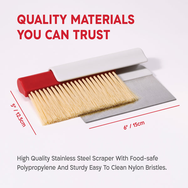 KneadAce Bench Scraper and Baker's Brush