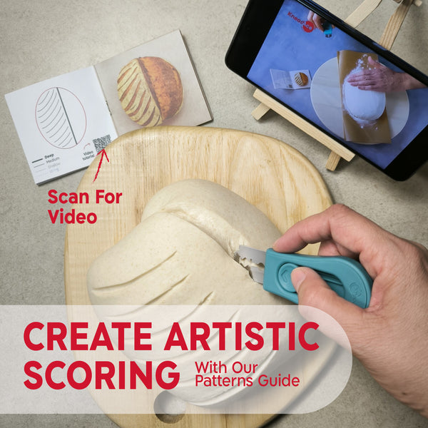 KneadAce Bakers’ Christmas Kit with 2 Oval Baskets, Turquoise Lame & Culture