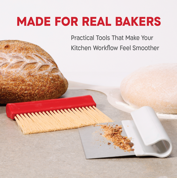 KneadAce Bench Scraper and Baker's Brush