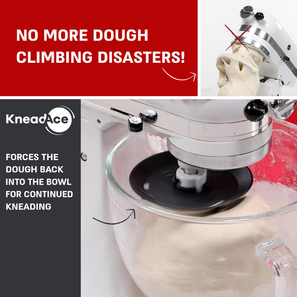 KneadAce® Dough Hook Shield - Keeps Dough From Climbing Up The Hook 